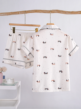 Pijama Manga Corta y Short de Perritos Salchica