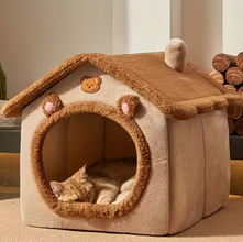 Casita En Felpa Acolchada Para Perro o Gato