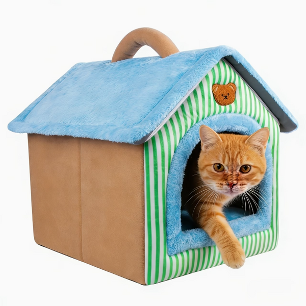 Casita En Felpa Acolchada Para Perro o Gato