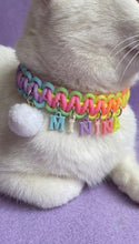 Collar Para Mascota Arcoiris Tejido