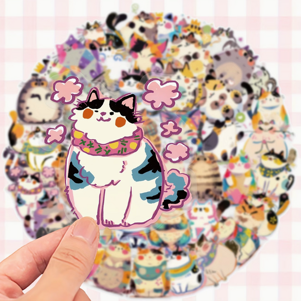 Set x5 Stickers de Gatito